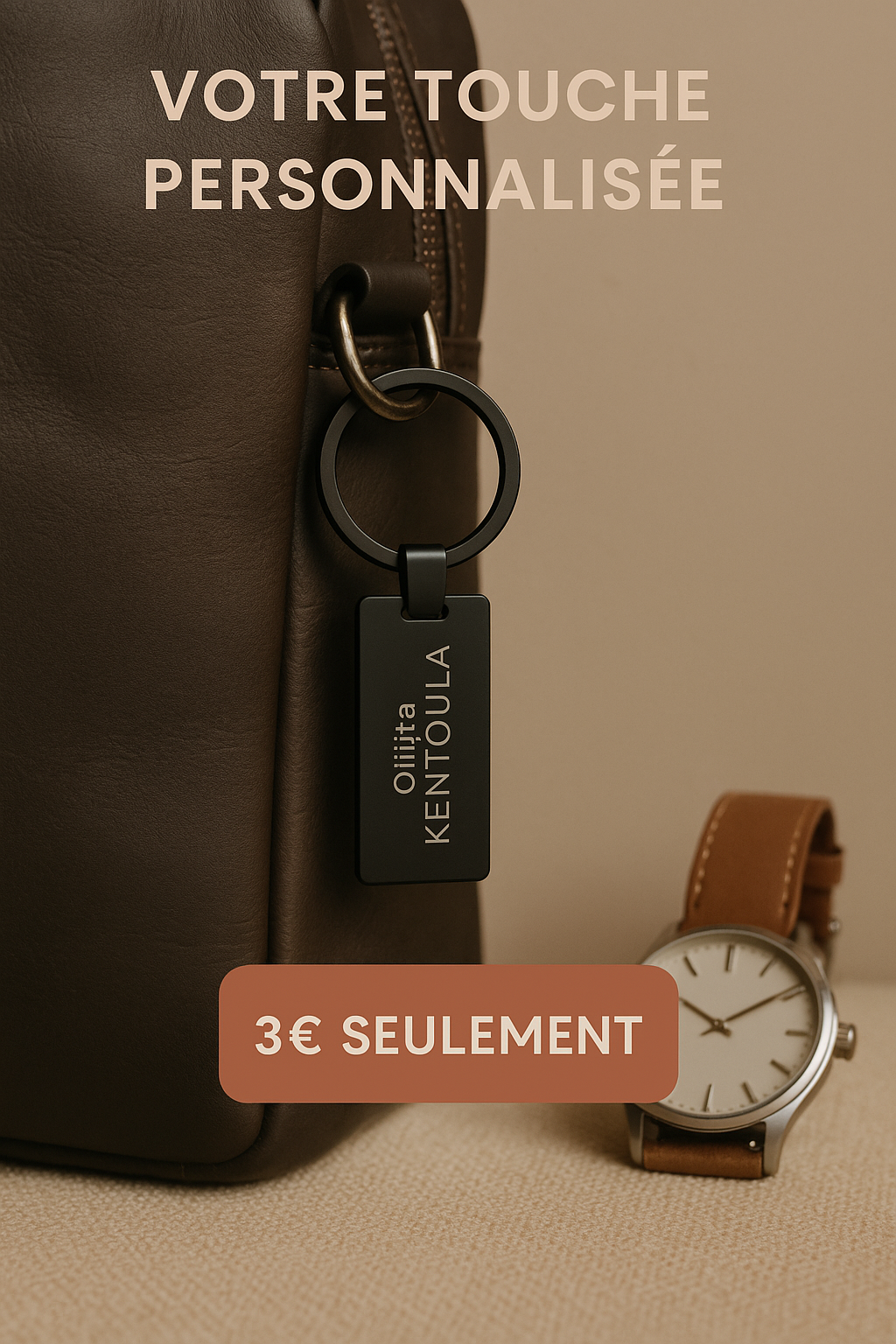 Porte-clé personnalisé-Votre touche à 3€: ajoutez-le à votre panier dès 1 article acheté