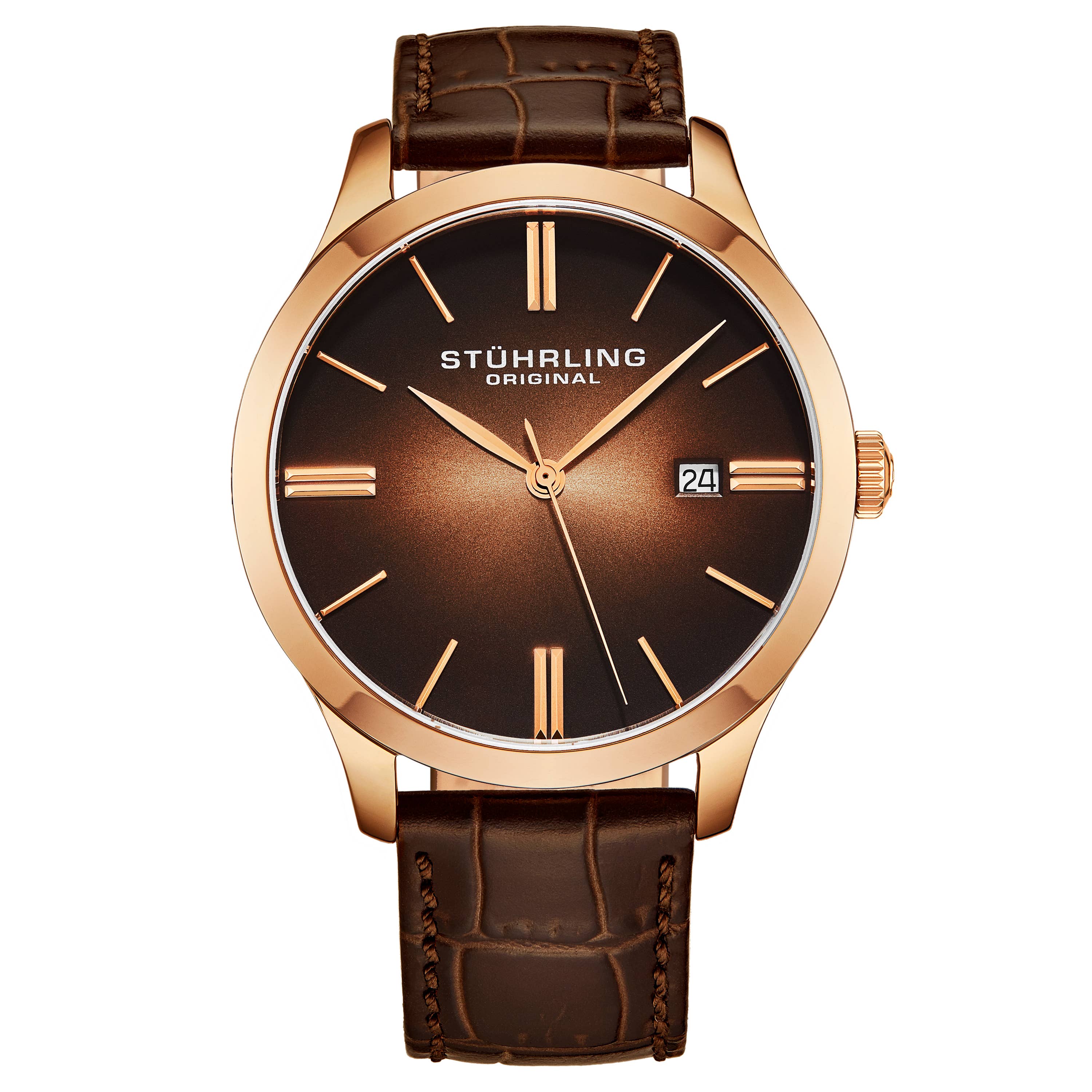 Montre à quartz pour homme, cadran noir, boîtier argenté