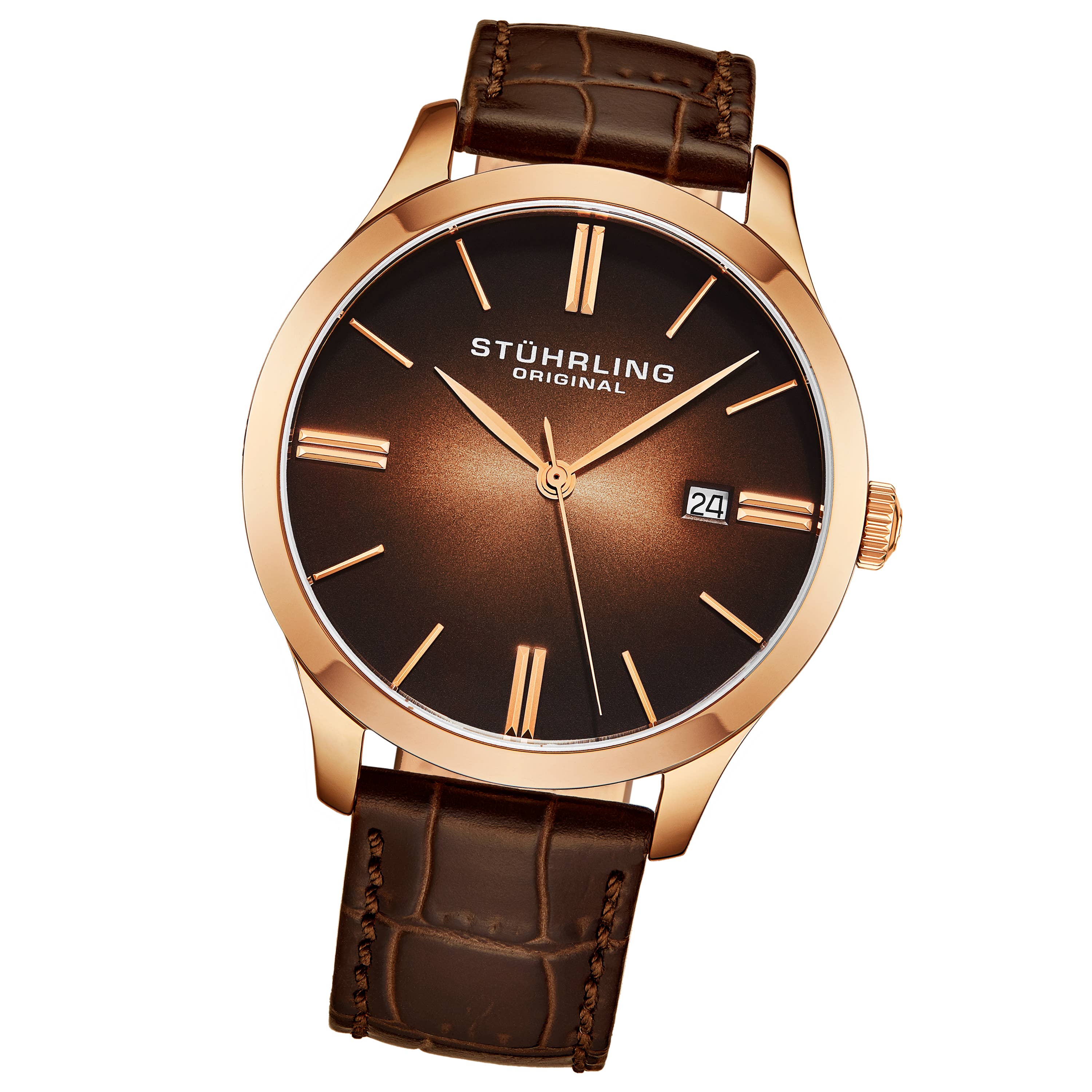 Montre à quartz pour homme, cadran noir, boîtier argenté