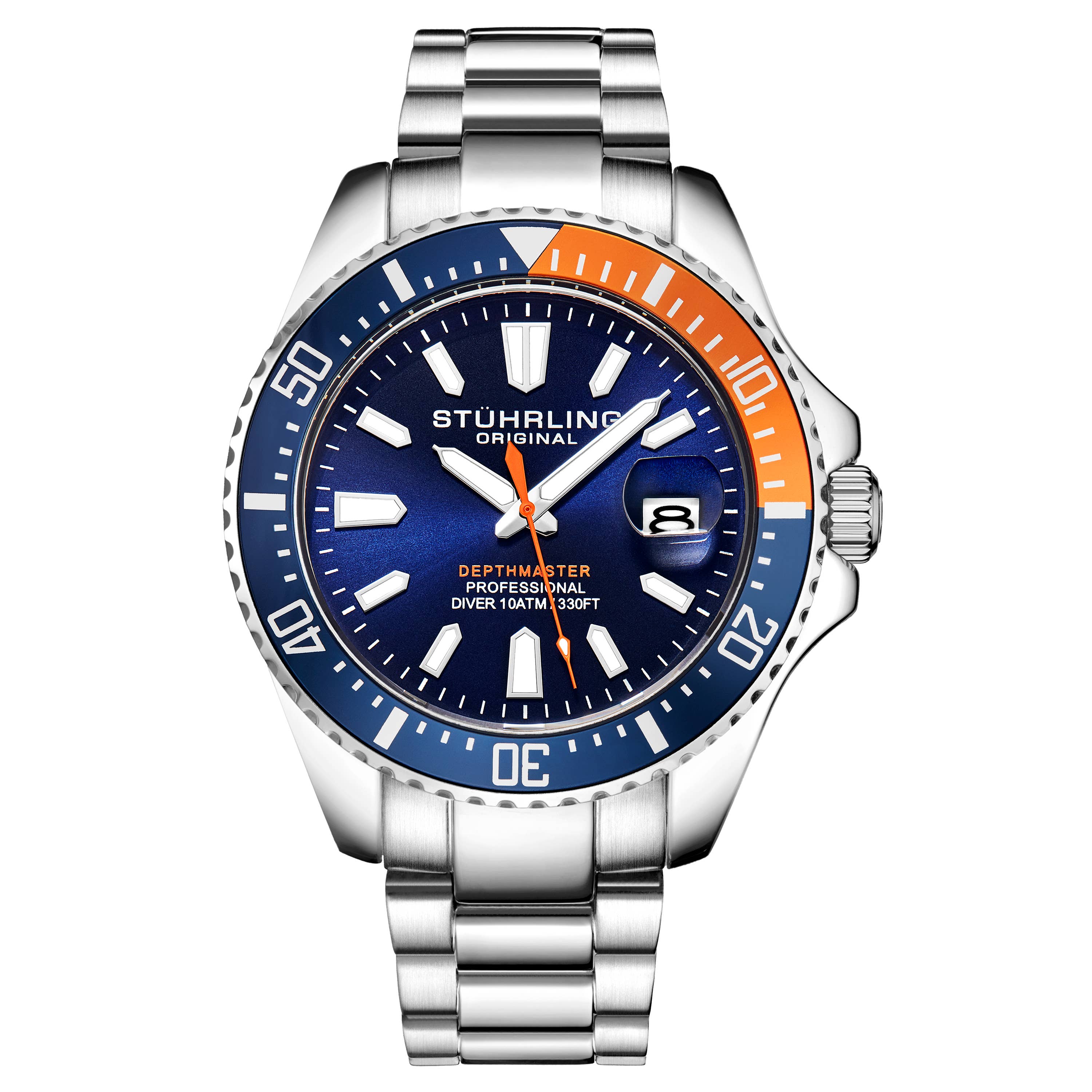 Montre-bracelet Depthmaster Quartz 42mm - Lunette bleue et orange