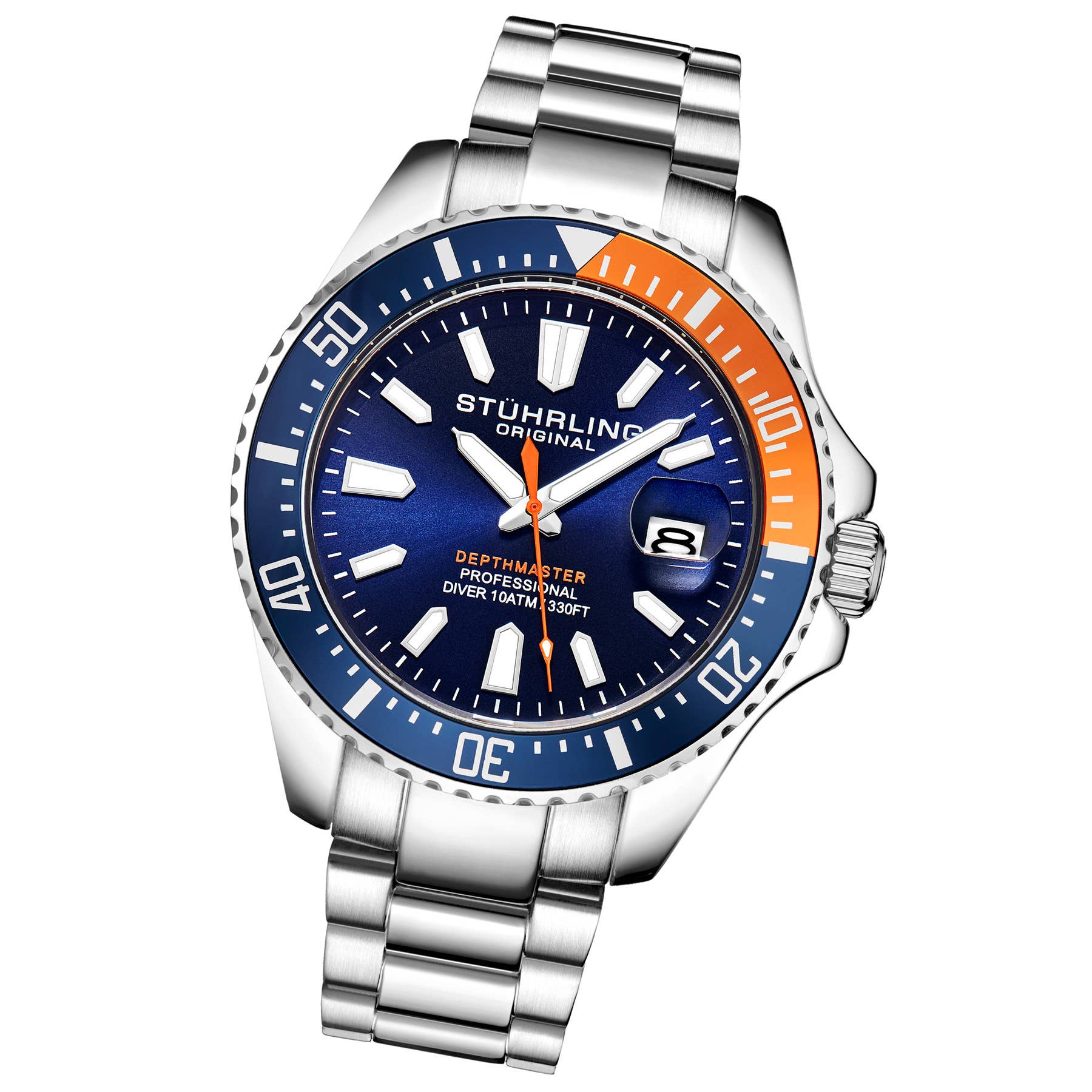 Montre-bracelet Depthmaster Quartz 42mm - Lunette bleue et orange