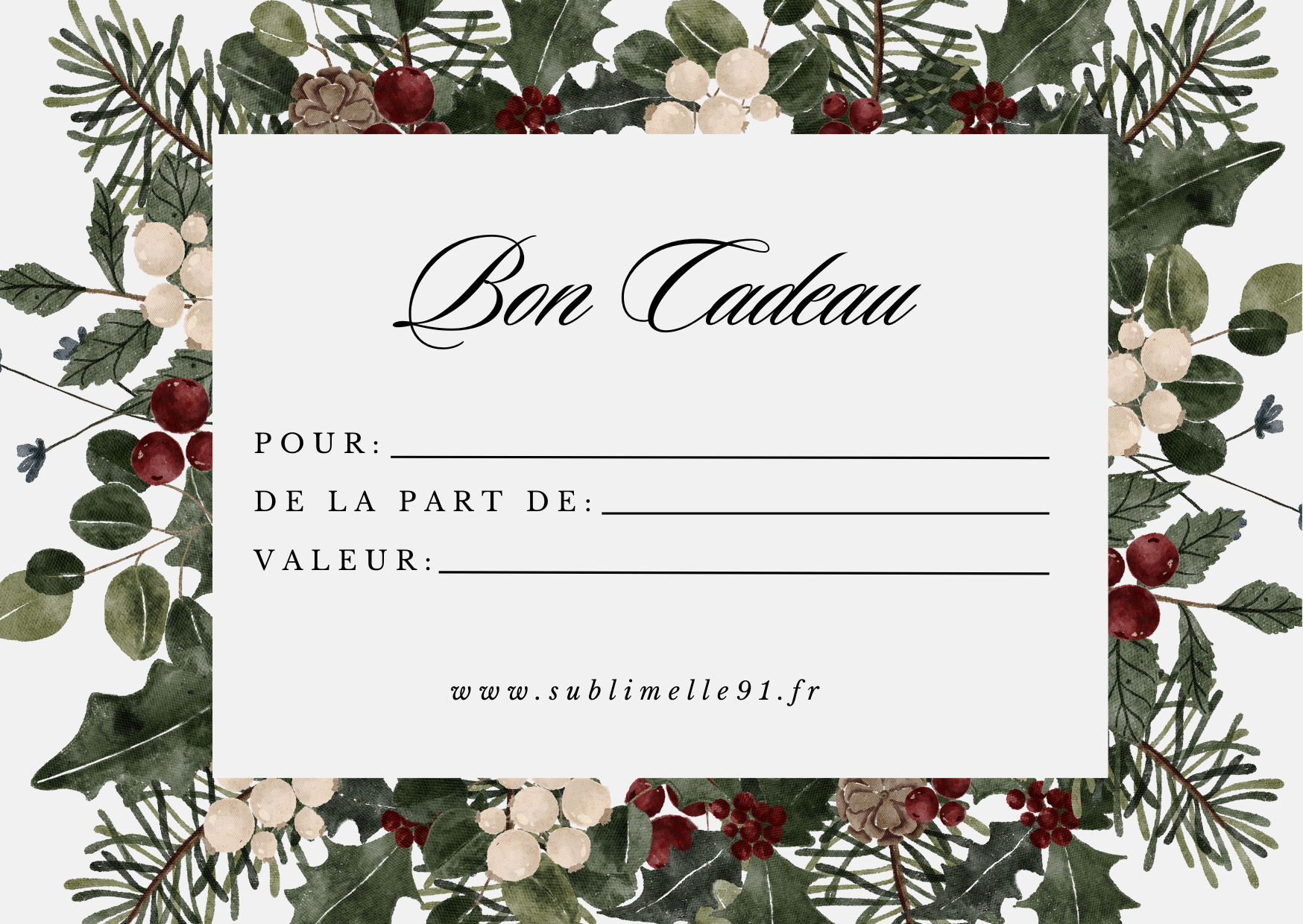 Carte cadeau Livré chez vous