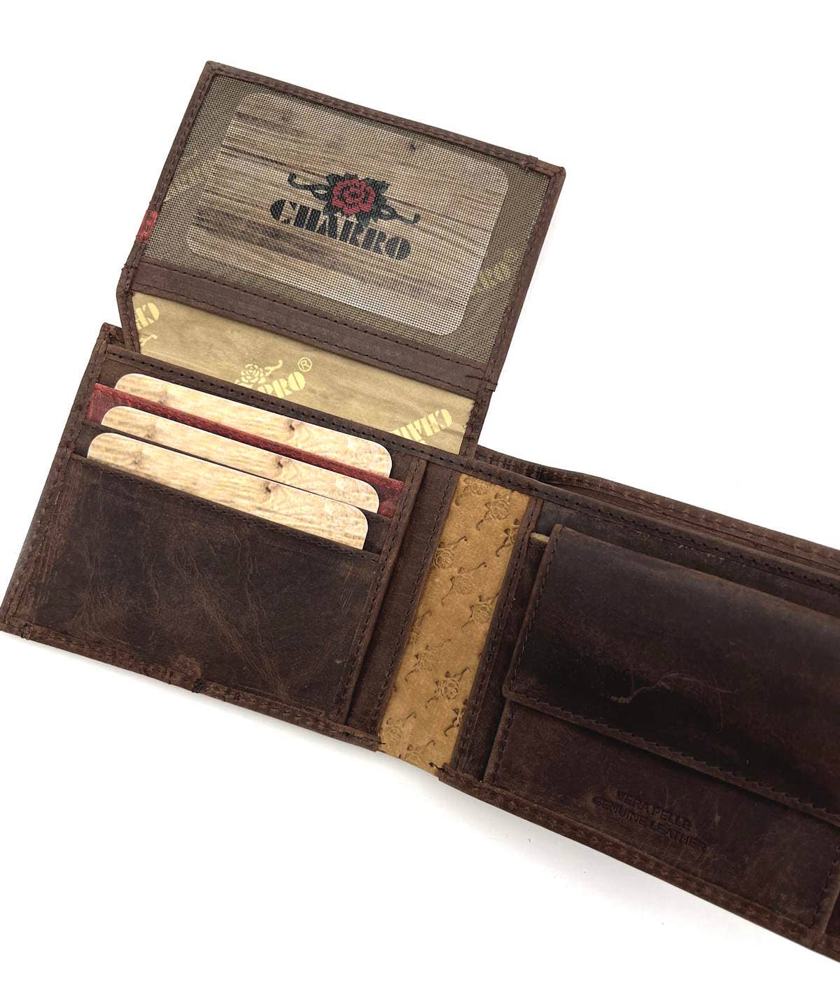 Portefeuille en cuir véritable, effet vintage - Sublimelle91