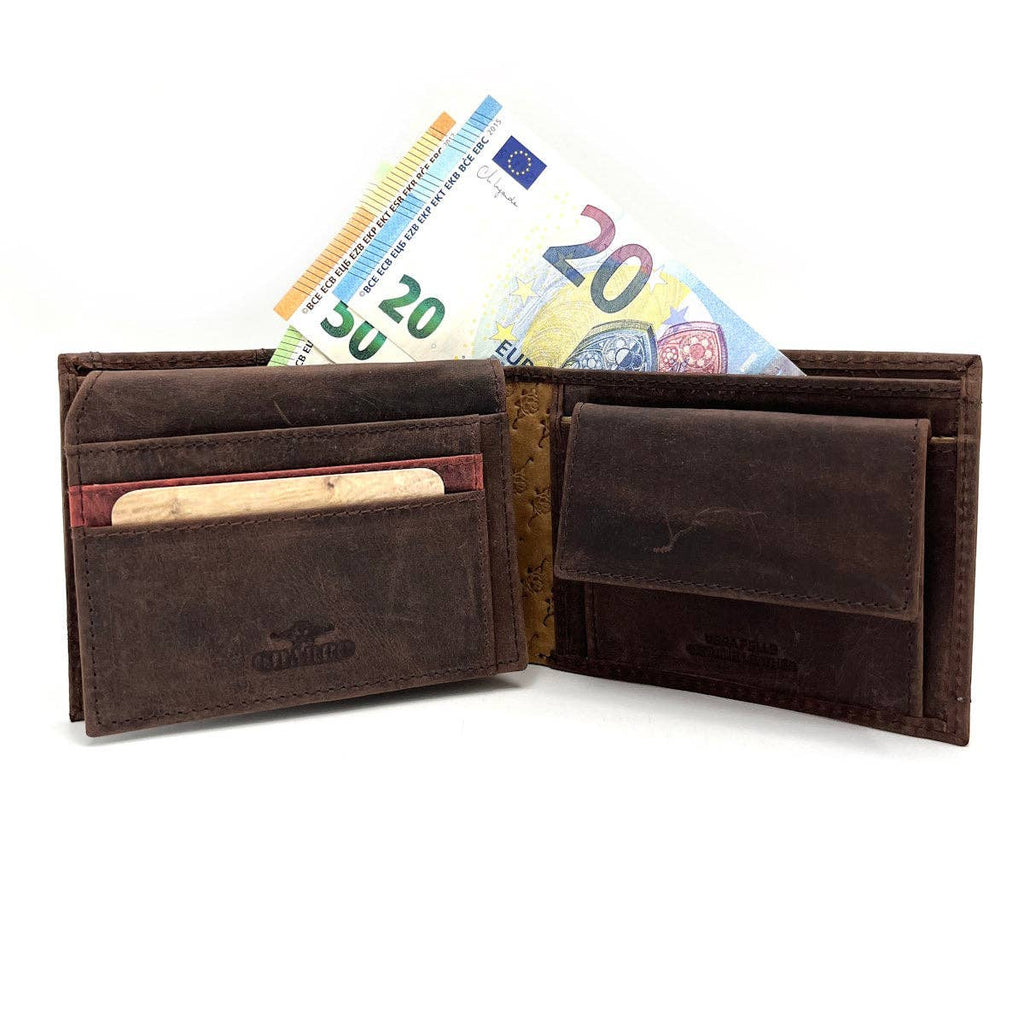 Portefeuille en cuir véritable, effet vintage - Sublimelle91